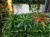 타입 -2 10pcs 식물 벽 배경 웨딩 파티 홈 오피스 바 장식을위한 인공 엽록소 잎 지점 녹지