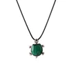 Pendentif en cristal de tortue de cornaline rouge naturel femmes collier de bijoux de tortue de guérison Charka 18 "pour la fête dans des sacs-cadeaux