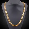 18K Real Gold Plated Necklace With "18K" Stamp Men Jewelry Wholesale New Trendy Chunky Snake Chain Necklace 24''