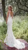 Limor Rosen 2019 Sexig spaghettirem rygglösa mantel bröllopsklänningar landsstil full längd spetskors bröllopsklänning5225065