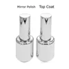 2 Bottles 15ml Silver Mirror Effect Nail Polish Varnish Top Coat Metallic Nails Art Tips DIY Manicure Design Tools Set8288381