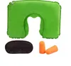 Free shipping Travel Kit Set 3-In-1 Neck Air Pillow + Ear Plug + Eye Mask