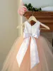 Coral Flowergirl Jurken Voor Kinderen V-Neck Beading Junior Bruidsmeisjes Jurk Zwarte Kids Bloemgirl Jurken Tule