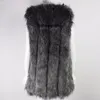 Atacado- Hongzuo Brand New Cinza Faux Fur Colete Homem Moda Inverno Grosso Homens Coletes Sem Mangas Casaco Outerwear Casacos PC2081
