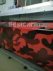 Rode Camo Auto Wrap Vinyl Met Air Rlease Gloss / Matt Arctic Camouflage Dekking Grafiek Gedrukt Styling Maat 1.52x30m Roll