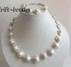 White Baroque Reborn Freshwater Pearl Necklace Armband Set