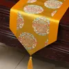 Lengthen Lucky Patchwork Silk Satin Table Runner Luxury Wedding Long Dining Coffee Table Cloth High End Table Protection Pads 230x33cm