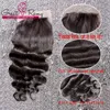 Hair Closure Loose Deep Wave Brazilian Lace Front Closure Middle 3 Parts Virgin Human Hair Top Lace Closure with Baby Hair Pr3242830