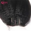 Brazilian Kinky Straight Silk Base Lace Closure Virgin Human Hair Hidden Knot Natural Hairline Middle Three Part Lace Closure289N