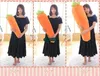 Dorimytrader Big Cuddly Soft Cartoon Carrot Plush Doll Toy Realistische wortels kussenkussen groenten speelgoed 41inch 105 cm DY617753134550