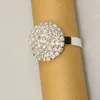 Groothandel - 12 stks zilver / gouden strass servet ringen servetethouder bruiloft servet ring decoratieve trouwringen