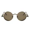 Heißer Verkauf Mode Steampunk Sonnenbrille Männer Frauen Metall WrapEyeglasses Runde Shades Marke Designer Spiegel Hohe Qualität Steampunk Sonnenbrille