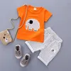 Set di abbigliamento per bambini 2 pezzi Set di vestiti per bebè per bebè Abbigliamento per elefante Top Camicia + Pantaloni Pantaloncini Set di vestiti