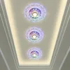 Yeni Gel Peacock Style Kristal Tavan Işıkları LED 3W Yuvarlak Koridor Aydınlatma Giriş Koridoru Sconce Işıkları Lamba Yüzey Montajı