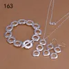 Dezelfde dames sterling zilveren gesloten sieraden sets mix stijl 925 zilveren bruiloft sieraden set GTS49A5875139