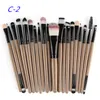 Maange Professional 20pcs Makeup Brushes Set No Logo Ansikte Pulver Ögonskugga Borstar Verktyg Makeup Kit Ögonbryn Läppborste DHL Shipping