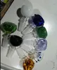 Tête de bulle en verre à une seule roue de couleur 14mm, accessoires pour bongs en verre