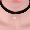 Everfast 10pc/Lot New Wire Ritning Star Pendant Black Korea Velvet Rope Choker Collar Halsband Kvinna Collier Bijoux Girls Gift EFN008V