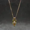 Golden Creative Owl Smycken gör Artiklar Alloy Bead Cage Pendant Essential Oil Diffuser Fashion Boxes Kvinnors gåva