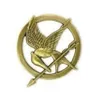 1,3-calowy antyczny złoty brąz platerowany igrzyskami śmierci Mockingjay Pin Bird and Arrow Pin Broszka