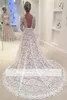 Gelinlik Bir Çizgi Uzun Kollu Dantel Gelinlik 2019 Gelin Kıyafeti Backless Mahkemesi Tren Robe Mariage Vestido de Noiva