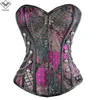 Steampunk Korset met Sluiting Bevestigingsmiddelen Ketting Steel Bone Korsetten Taille Training Gothic Bustier met Ronde Gesp Body Shaper Plus S305H