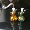 Mini pote de pêra, novo exclusivo Bongs de vidro tubos de água tubulações de água Hookah Oil Rigs fumar com Droppe