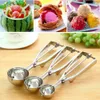 4CM 5CM 6CM Kitchen Tool Watermelon Ice Cream Spoon Mash Potato Scoop Stainless Steel Spoon Spring Handle Kitchen Tools DHL Free Shipping