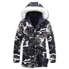 Men's Down & Parkas Wholesale- Men Winter Camouflage Padded Jackets Coats Veste Hmme 2022 Casual Fashion Jaqueta Maculina Slim Fi
