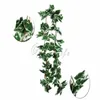 10PCSlot Artificial Big Leaf White Grape Ivy Leaf Garland planten Vine nep gebladerte bloemen Bruiloft Huisdecoraties 75Feet1312196