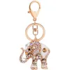 Colorful Cute Elephant Keychain Key Chain & Key Ring Holder Porte clef Gift Men Women Souvenirs Bag Pendant Car