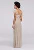 Long Slit Front Bridesmaid Dress with Ribbon Waist 4XLF19328 Wedding Party Dress Evening Dress Formal Dresses