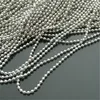 Chaînes de perles collier de chaîne à billes 2.4mm perles en acier inoxydable chaînes plaquées argent colliers bijoux
