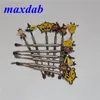 New Arrival Smoking Stainless steel Dabber tool with fashion design stickers wax Dab tool 120mm Jars Tools