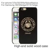 Luxury Wood PC ShockoProof Black Phone Fodral Non-Slip för iPhone 6 7 8 Plus 11 12 Pro XS XR X Max Back Cover Shell