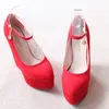 15cm Heel Höjd Sexig Rund Toe Wedges Heel Pumps Platform Party Shoes Heels US Size 3-10.5 No.1258-3a