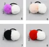 20pcs senhora menina pele do falso Fluffy Pom Pom Duplo Scrunchies Bola cor juntos pompom Elastic rabo de cavalo cabelo Titular laços acessórios GR111