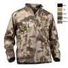 Camuflagem Windbreaker Tactical Jaqueta Ao Ar Livre Esportes Woodland Caça Roupas Roupas Tiro Combate Roupas No05-208