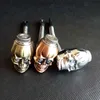 Skull Ghost Kształt Metalowa Rura Dla Palania LED Luminous Skalowalny Zleczający tytoń Papieros Rasta Reggae Rury ręczne 3 Kolory Oil Rigns Tool