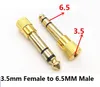 3.5mm mâle à 6.5mm 3.5mm femelle à 6.5MM mâle stéréo casque Microphone Audio adaptateur convertisseur plaqué or 50 PCS/LOT