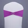 Chair Sashes Covers for Wedding Event spandex Bands with buckles Elastic shiny Chair Sash Cover Band Banquet Party Decoration