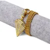 Мужчины моды пользовательские ювелирные изделия хип-хоп кулон ожерелья горный хрусталь дизайн 18K золотая заполненная длинная цепочка наполнение кусочков мужское ожерелье для подарков