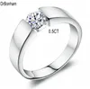 Classic Engagement 925 zilveren Ring mannen 18 K real wit vergulde Pijlen CZ Diamond liefhebbers beloven Ring voor mannen women300B