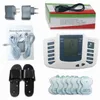 Electrical Stimulator Full Body Relax Muscle Digital Massager Pulse TENS Acupuncture with Therapy Slipper 16 Pcs Electrode Pads