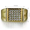 Storlek 8-15 Smycken Cz Man's 18kt Yellow Gold Fylld Ring Gift R194