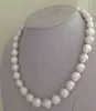 Naturliga 12mm Australian South Seas Kasumi White Pearl Necklace