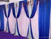 bruiloft achtergrond met pailletten swags decoratie achterdoek Feestgordijn Viering Podiumgordijn Prestatie Achtergrond achterdoek 7354763