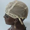 Glueless Lace Wig Caps bonnet de perruque juif pour la fabrication de perruques couleur noire avec sangle réglable tissage bonnets de perruque de haute qualité avec grand bas