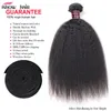 Ishow 8A Brasileiro Kinky Straight 4 Pacotes Trama 100 Virgem Extensão de Cabelo Humano Yaki Reto Grosso para Mulheres Todas as Idades Jet Blac5159996