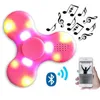 Spinning Top LED Bluetooth -muziek Fidget Crystal Spinner Finger Hand Tri Spinner Handspinner EDC Toy Decompression Toys in Retail Box